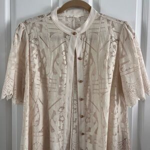 Cream Lace vintage Top